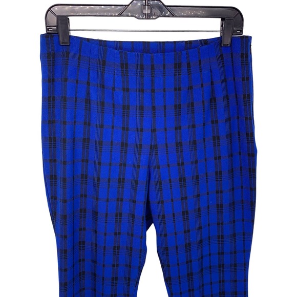 Free People Blue Plaid Pants Womens Size 8 - Picture 2 of 8